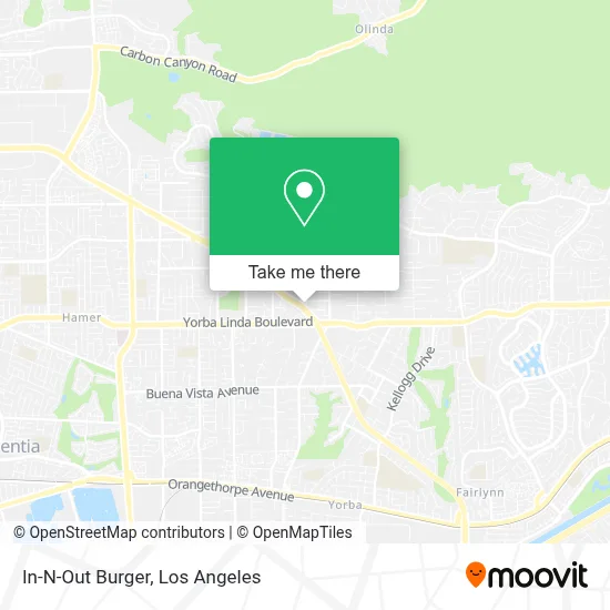 In-N-Out Burger map