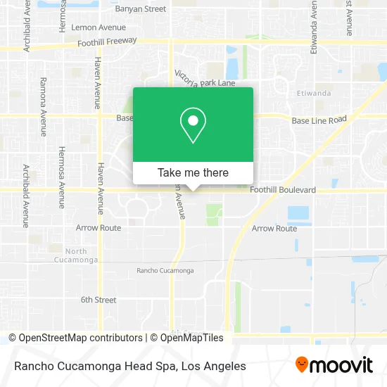 Rancho Cucamonga Head Spa map