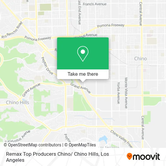 Remax Top Producers Chino/ Chino Hills map