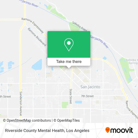 Riverside County Mental Health map