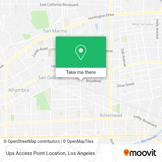 Ups Access Point Location map