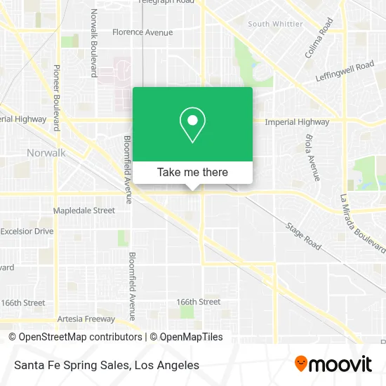 Santa Fe Spring Sales map