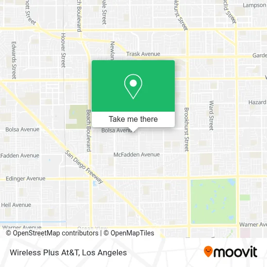 Wireless Plus At&T map
