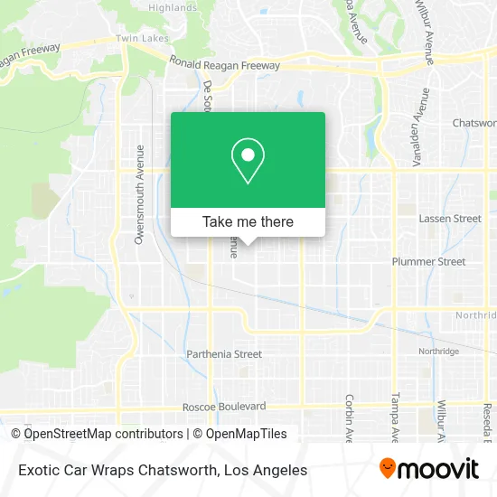 Exotic Car Wraps Chatsworth map