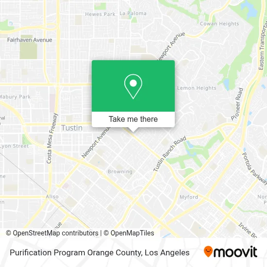 Purification Program Orange County map