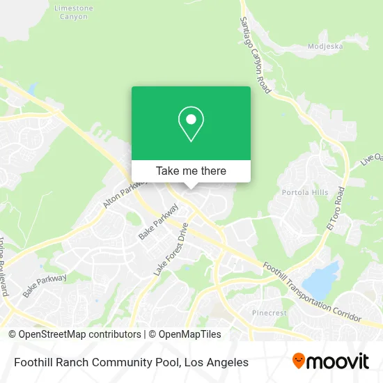 Foothill Ranch Community Pool map