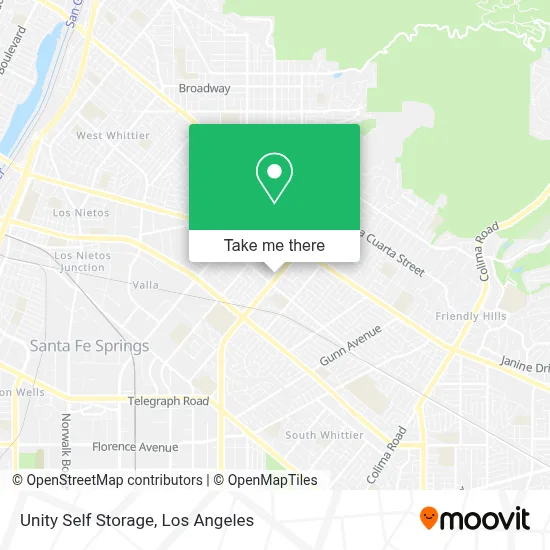 Unity Self Storage map
