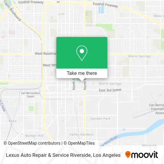 Lexus Auto Repair & Service Riverside map