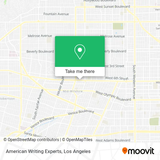 American Writing Experts map