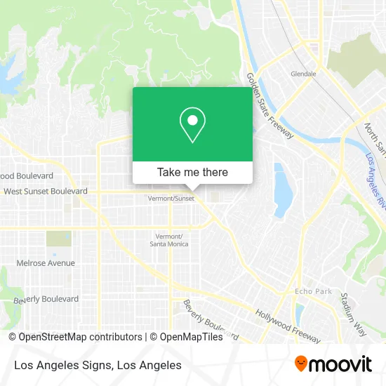Los Angeles Signs map