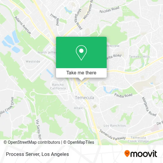 Process Server map