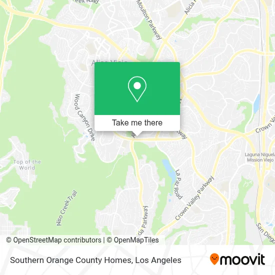 Southern Orange County Homes map