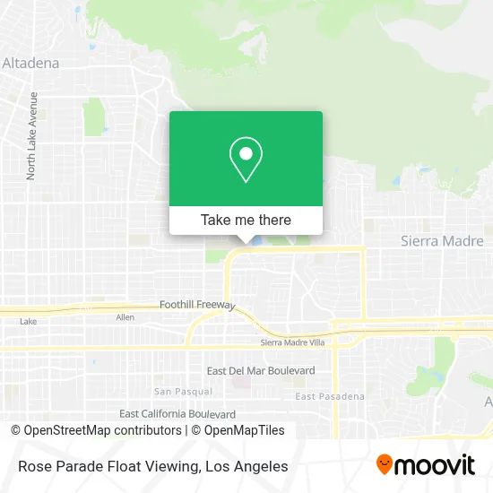 Rose Parade Float Viewing map