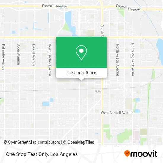 One Stop Test Only map