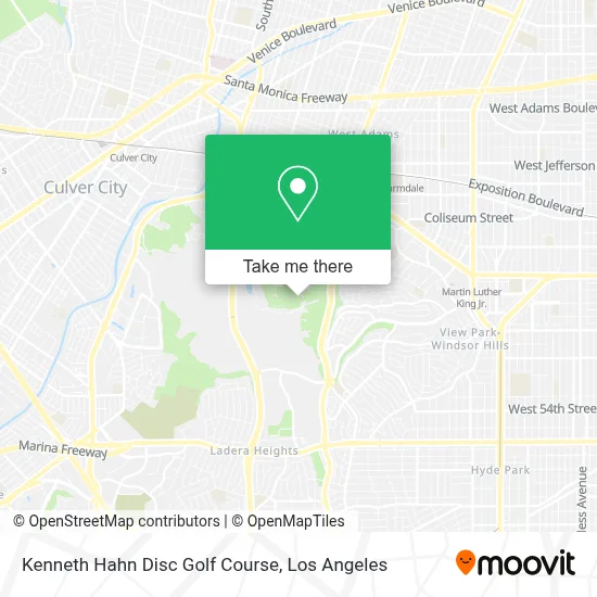 Kenneth Hahn Disc Golf Course map