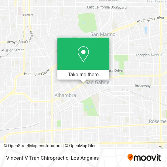 Vincent V Tran Chiropractic map