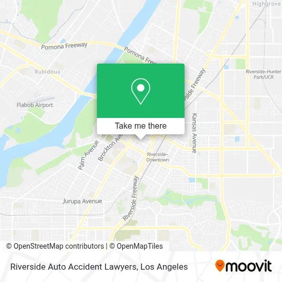 Riverside Auto Accident Lawyers map