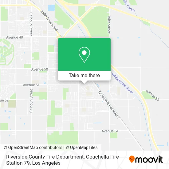 Riverside County Fire Department, Coachella Fire Station 79 map