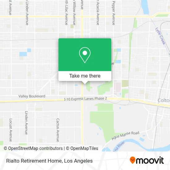 Rialto Retirement Home map