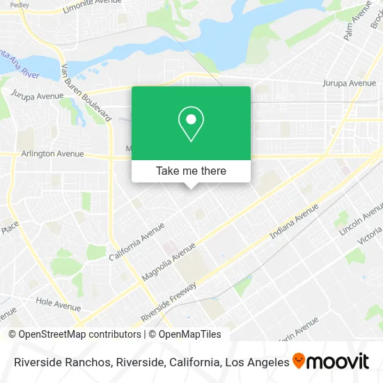 Riverside Ranchos, Riverside, California map