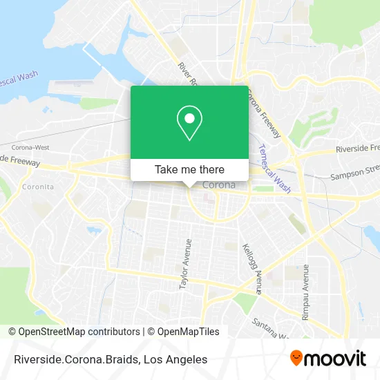 Riverside.Corona.Braids map