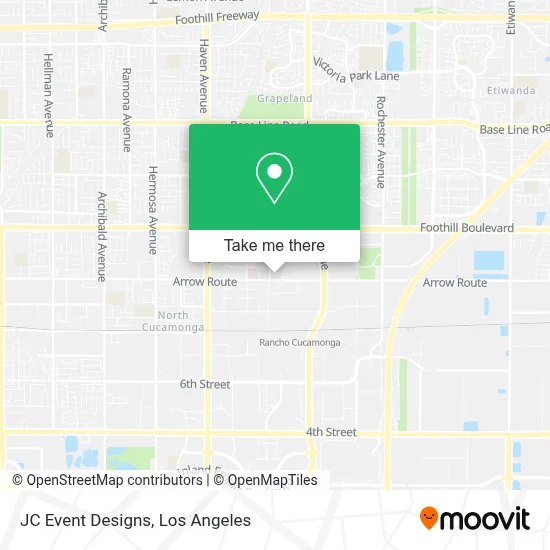 JC Event Designs map