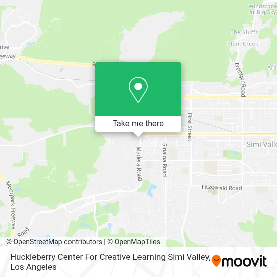 Huckleberry Center For Creative Learning Simi Valley map