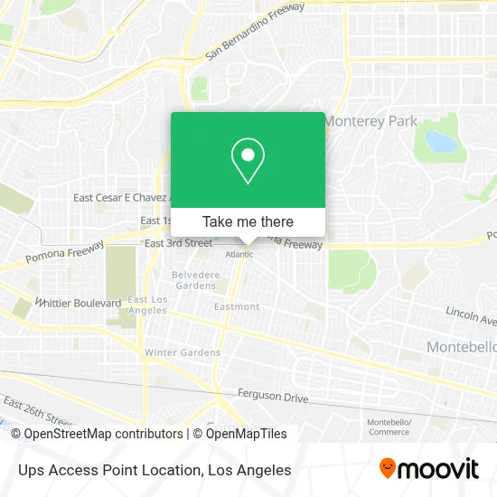 Ups Access Point Location map
