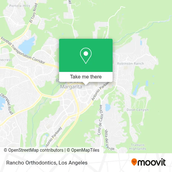 Rancho Orthodontics map