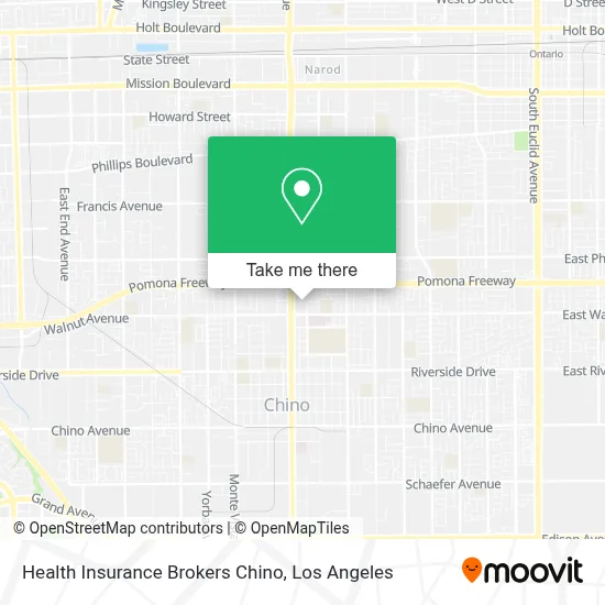 Health Insurance Brokers Chino map