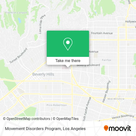 Movement Disorders Program map