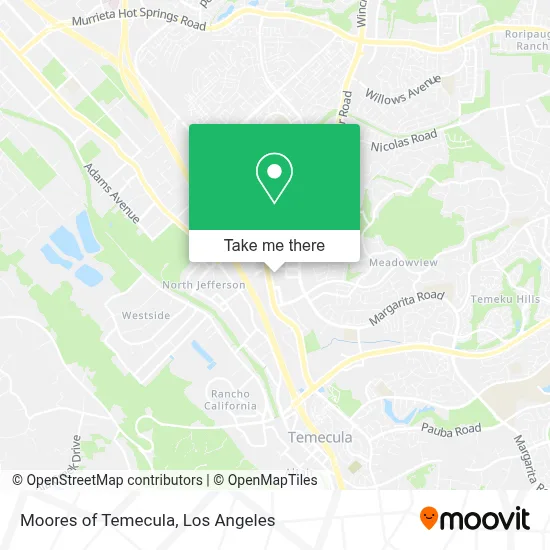 Moores of Temecula map