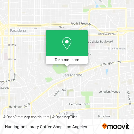 Huntington Library Coffee Shop map