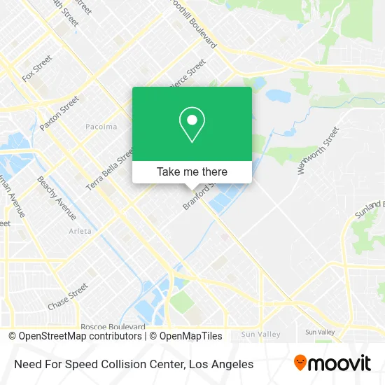 Need For Speed Collision Center map