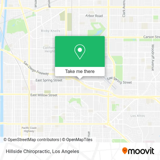 Hillside Chiropractic map