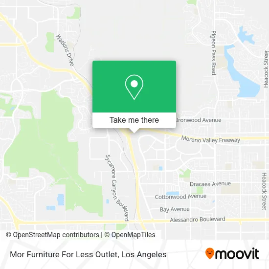 Mor Furniture For Less Outlet map