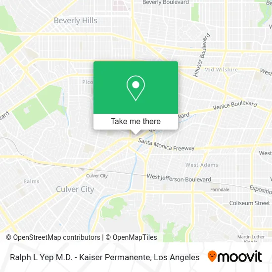 Ralph L Yep M.D. - Kaiser Permanente map