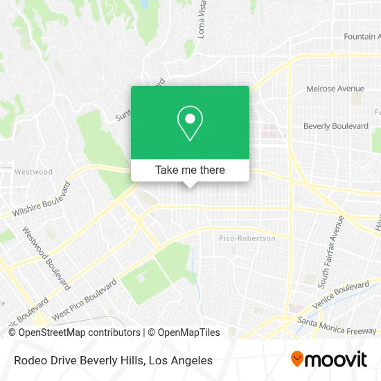 Rodeo Drive Beverly Hills map