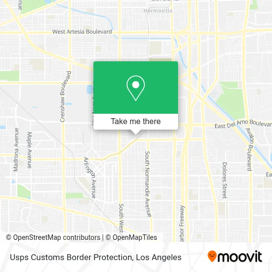 Usps Customs Border Protection map