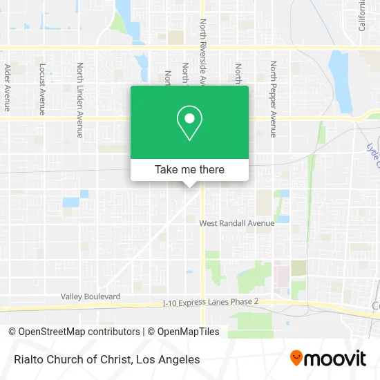 Rialto Church of Christ map