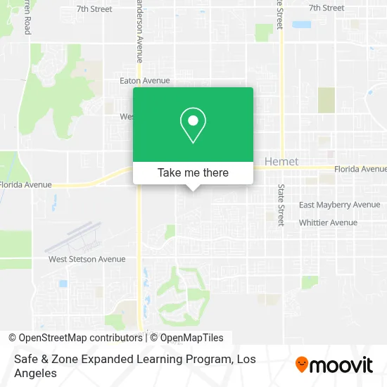 Safe & Zone Expanded Learning Program map