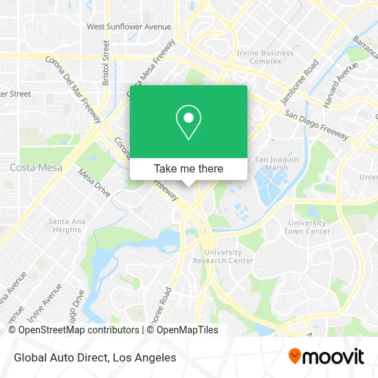 Global Auto Direct map
