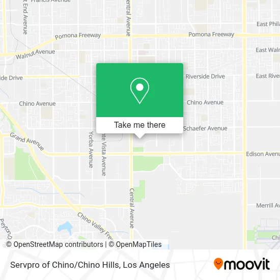 Servpro of Chino/Chino Hills map
