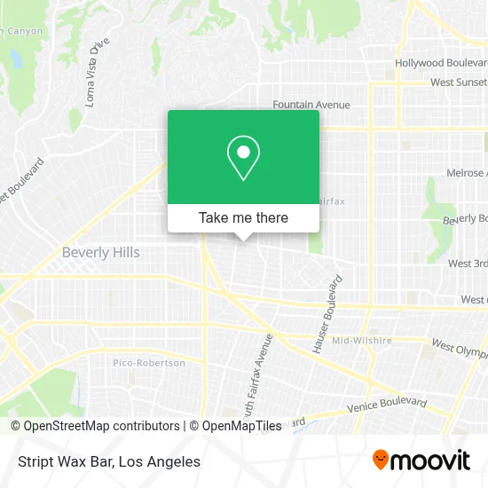 Stript Wax Bar map