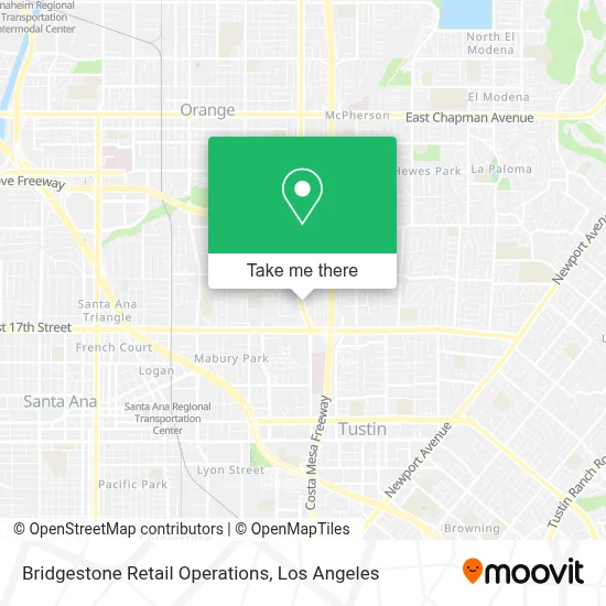 Bridgestone Retail Operations map