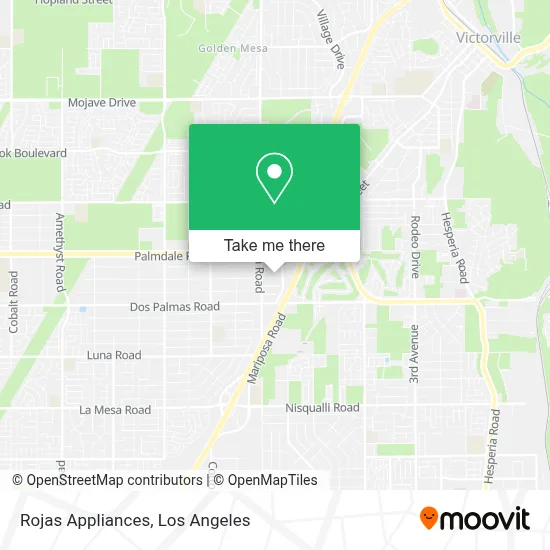 Rojas Appliances map