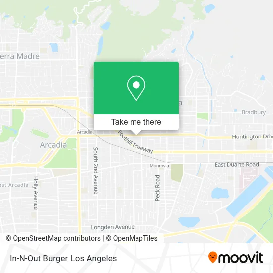 In-N-Out Burger map