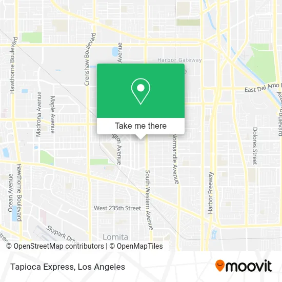 Tapioca Express map