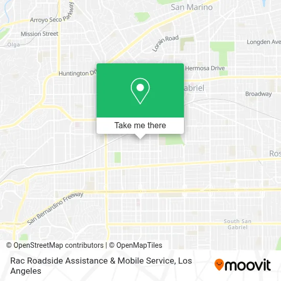 Rac Roadside Assistance & Mobile Service map