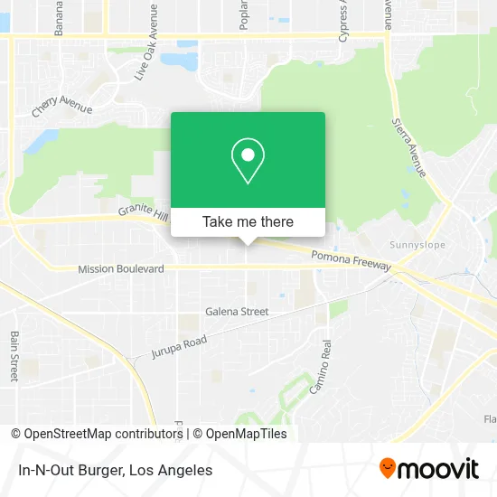 In-N-Out Burger map
